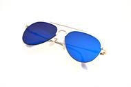 Art.no. 1788 Metalframe in Pilot design. Gold with white details and blue REVO-lens and in metal with black details and grey lens (pgr. 5)