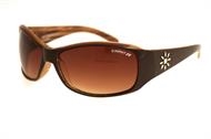 Art.no. 7609 NEW A slightly smaller model in brown pattern with silver detail and brown gradual lens.