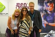 Carola with Charlott and Michael from Jimmy Crystal Scandinavia and Prospectum.